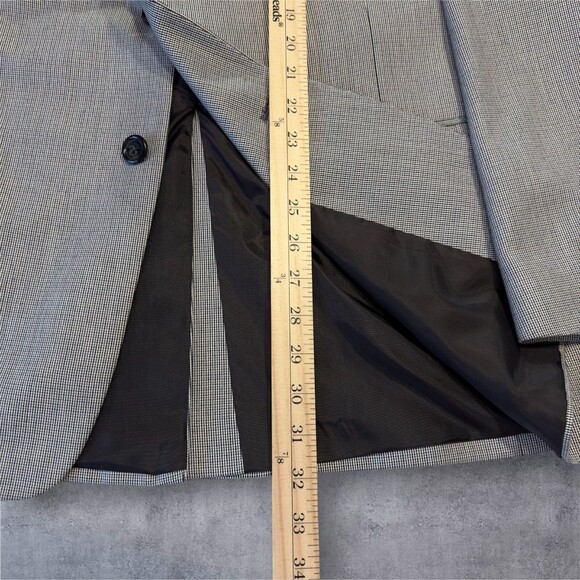 STAFFORD Mens 50R Gray Blazer Sport Coat Two Button Jacket Suit Classic - Picture 11 of 16